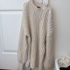 Topshop Cream Knit Sweater